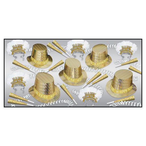 Topaz Happy New Year Asst for 50 by Beistle for New Years 50 Person Assortments