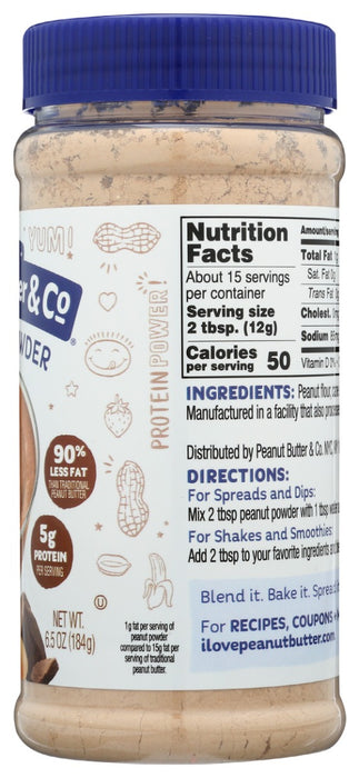 PEANUT BUTTER & CO: Chocolate Powdered Peanut Butter, 6.5 oz