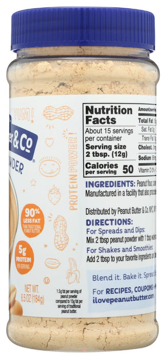 PEANUT BUTTER & CO: Original Powdered Peanut Butter, 6.5 oz