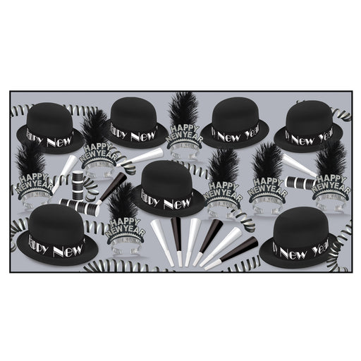 Black Velvet Asst for 50 by Beistle for New Years 50 Person Assortments