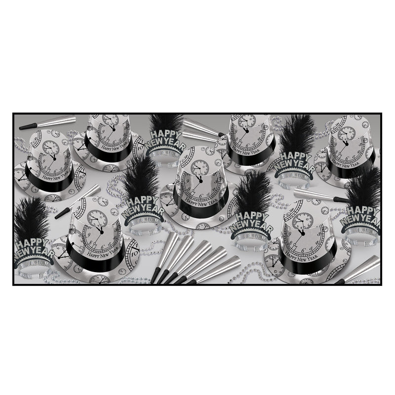 Silver Times Assortment by Beistle for New Years 50 Person Assortments