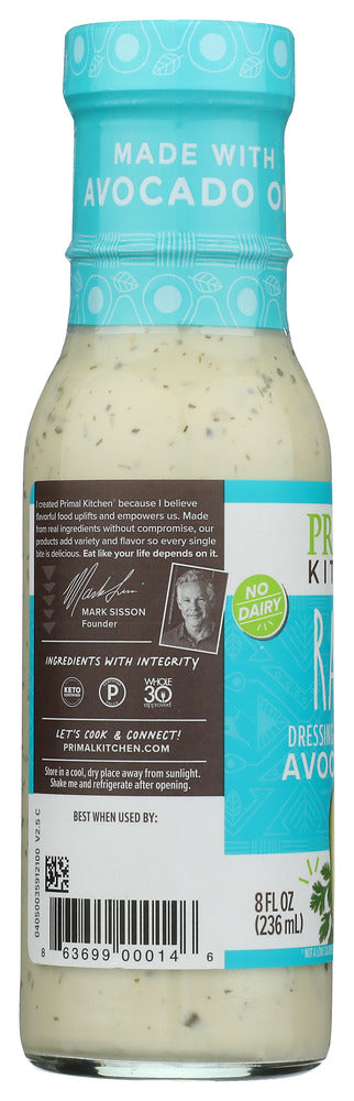 PRIMAL KITCHEN: Dressing Ranch Avocado Oil, 8 oz
