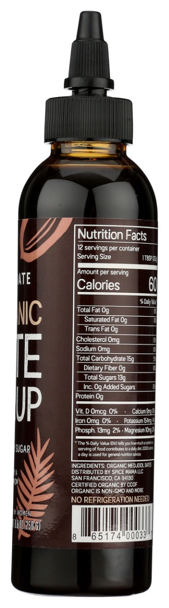 JUST DATE SYRUP: Organic California Dates Syrup, 8.8 oz