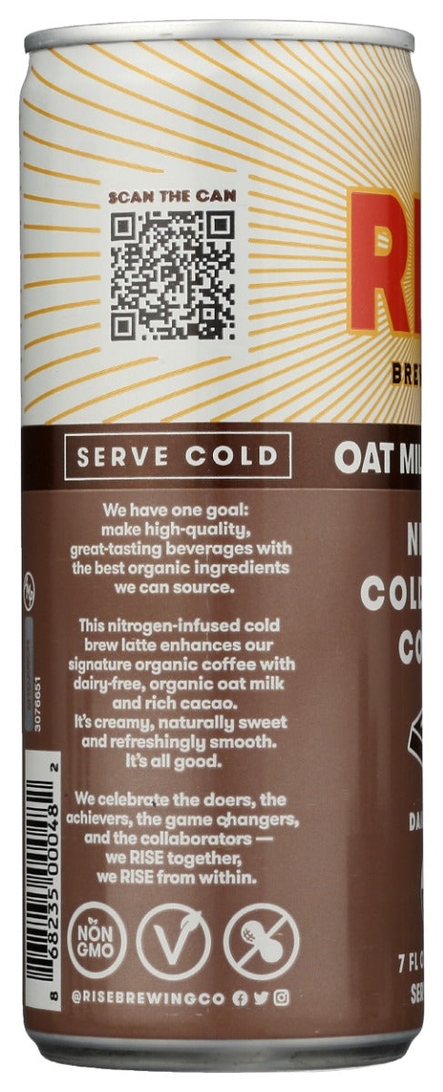 RISE BREWING CO: Oat Milk Mocha Cold Brew Coffee, 7 fo