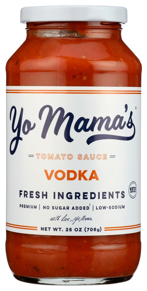 YO MAMA'S FOODS: Velvety Vodka Tomato Sauce, 25 oz