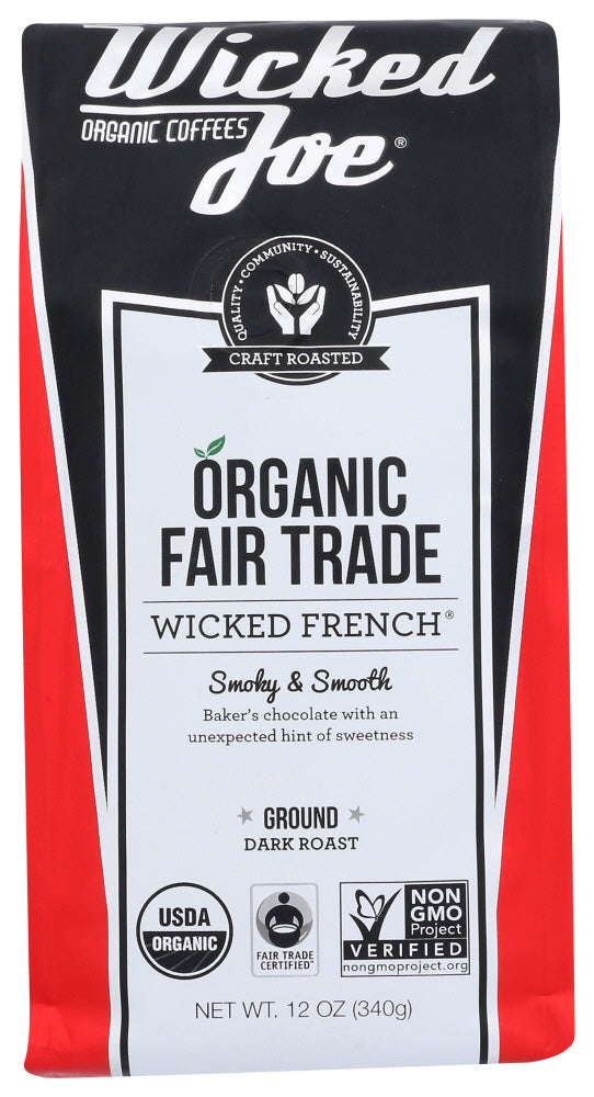 WICKED JOE COFFEE: Organic Fair Trade Wicked French, 12 oz
