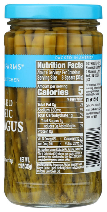 TILLEN FARMS: Mild Classic Pickled Asparagus, 12 oz