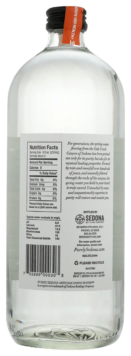 PURELY SEDONA: Water Spring Artesian, 25.4 fo