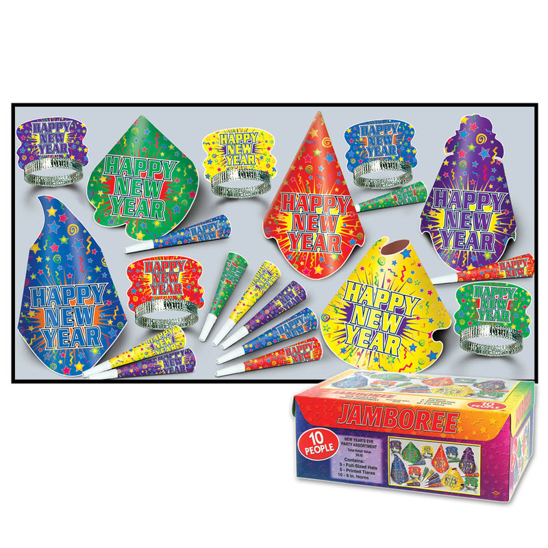 Jamboree Asst for 10 by Beistle for New Years 10 Person Assortments