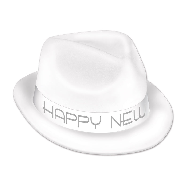 Chairman White Hat by Beistle for New Years Velour