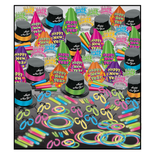 Neon Glow Super Bonanza Deluxe Asst 100 by Beistle for New Years 100 Person Assortments