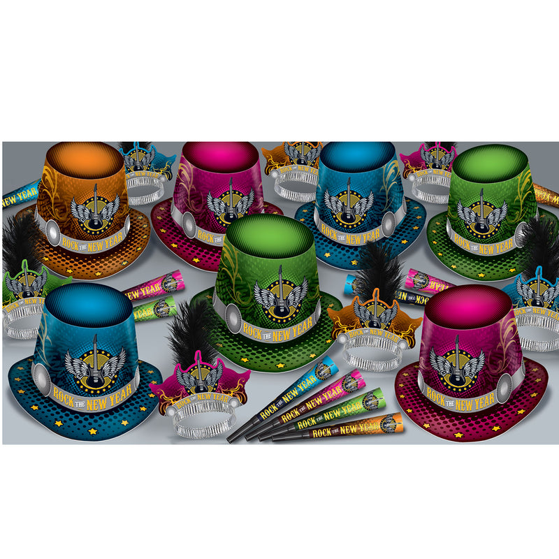 Rock The New Year Asst for 50 by Beistle for New Years 50 Person Assortments