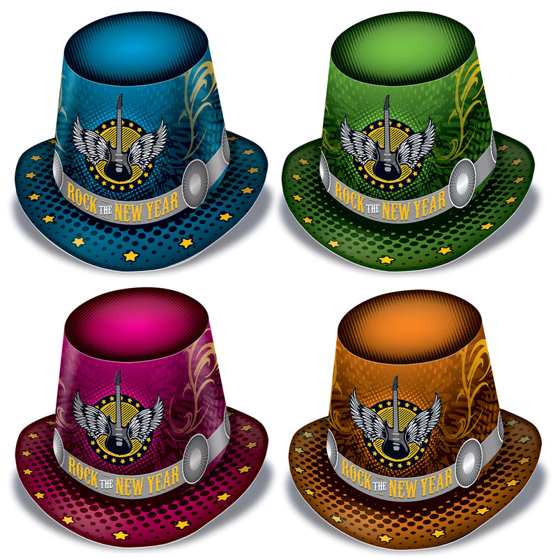Rock The New Year Hi-Hats by Beistle for New Years Foil