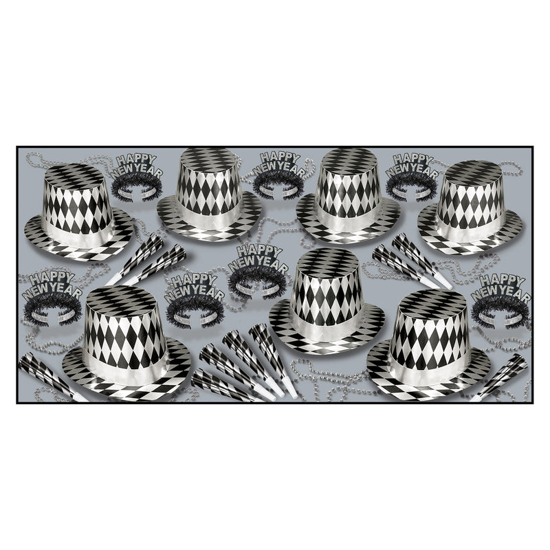 Harlequin Asst for 50 by Beistle for New Years 50 Person Assortments