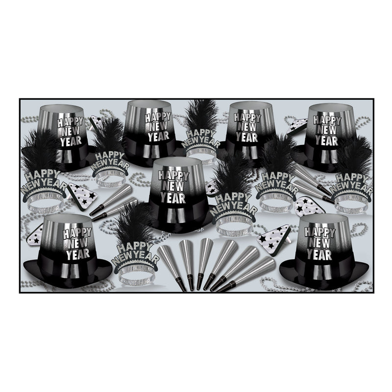 Silver Entertainer Asst for 50 by Beistle for New Years 50 Person Assortments