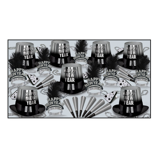 Silver Entertainer Asst for 50 by Beistle for New Years 50 Person Assortments