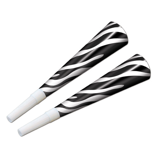 Zebra Print Horns – 9" by Beistle for New Years Paper Horns