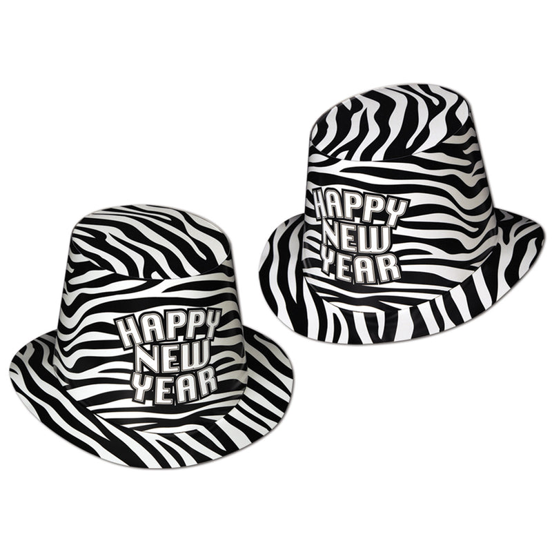 Zebra Print Hi-Hat by Beistle for New Years Paper