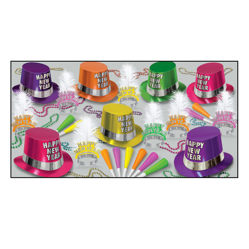 Fluorescent Asst for 50 by Beistle for New Years 50 Person Assortments