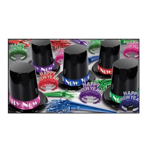 The Big Top Hat Asst for 50 by Beistle for New Years 50 Person Assortments