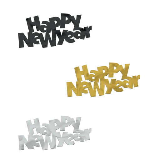 Jumbo Happy New Year Fanci-Fetti – 2¼" x 4¾" – (6/Pkg) by Beistle for New Years Fanci-Fetti
