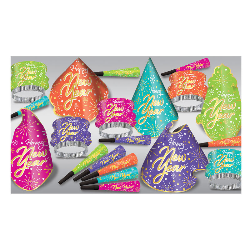 Neon Burst Asst for 10 by Beistle for New Years 10 Person Assortments