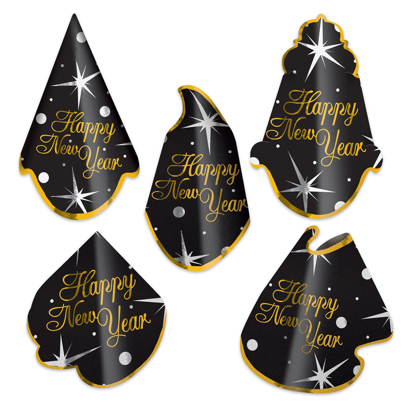 Shimmer Hat Assortment by Beistle for New Years Foil