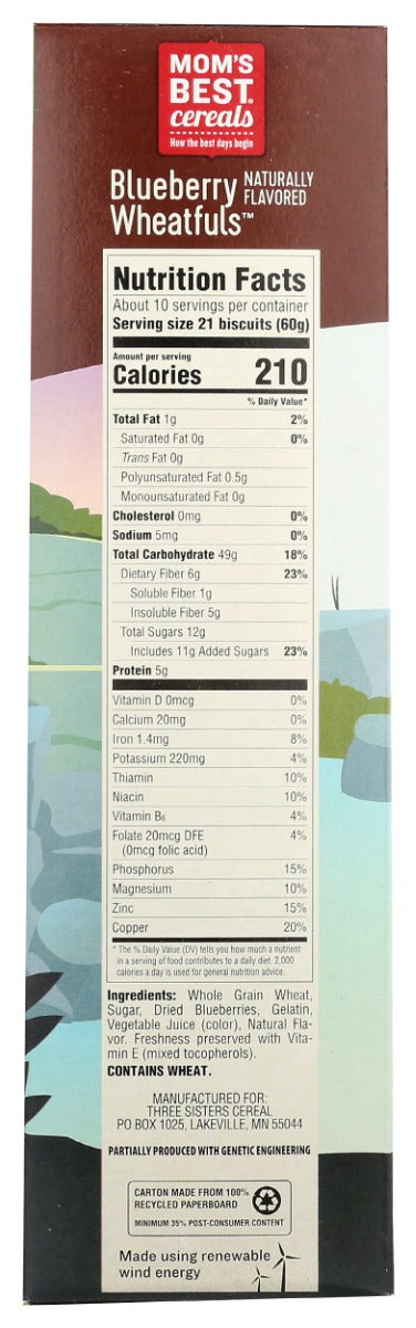 MOM'S BEST: Cereal Blueberry WheatFuls, 22 oz