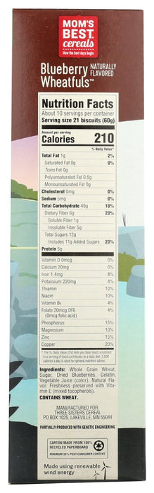 MOM'S BEST: Cereal Blueberry WheatFuls, 22 oz