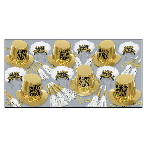 Gold Rush Asst for 25 by Beistle for New Years 25 Person Assortments