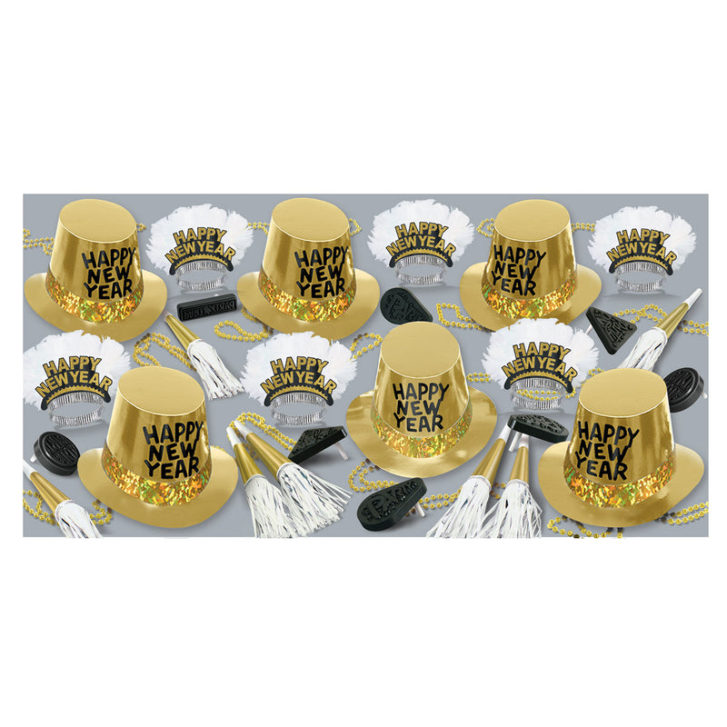 Gold Rush Asst for 50 by Beistle for New Years 50 Person Assortments