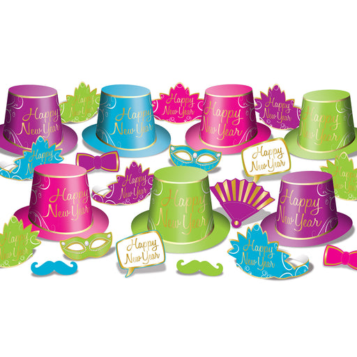 Simply Paper New Year Asst for 50 by Beistle for New Years 50 Person Assortments