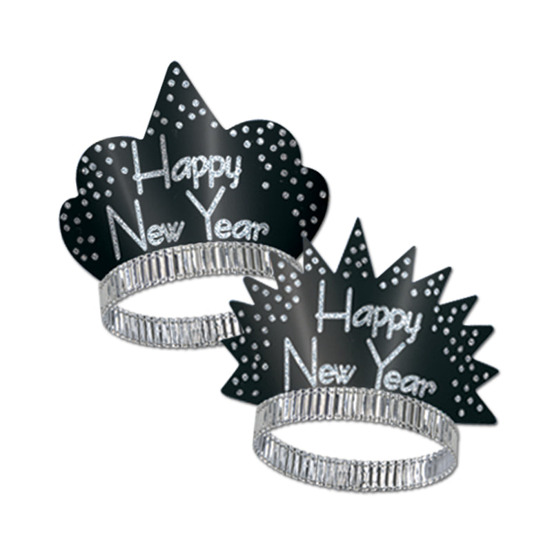 Sparkling Silver Tiaras by Beistle for New Years Foil