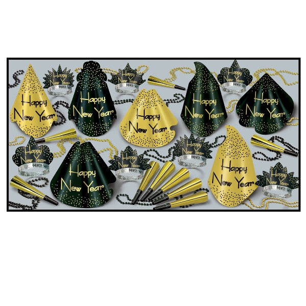Sparkling Gold Asst for 50 by Beistle for New Years 50 Person Assortments