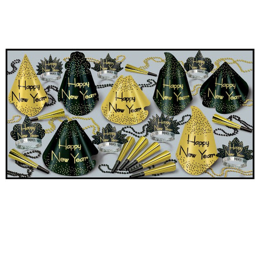 Sparkling Gold Asst for 50 by Beistle for New Years 50 Person Assortments