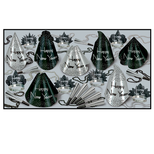 Sparkling Silver Asst for 50 by Beistle for New Years 50 Person Assortments