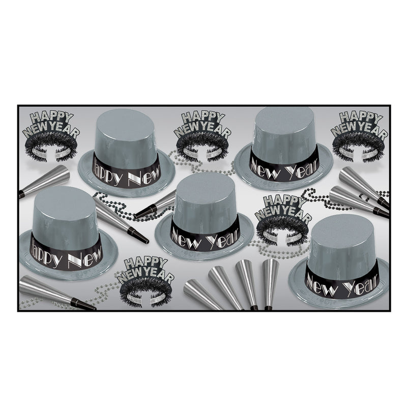 Simply Silver Asst for 10 by Beistle for New Years 10 Person Assortments