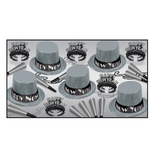 Simply Silver Asst for 10 by Beistle for New Years 10 Person Assortments