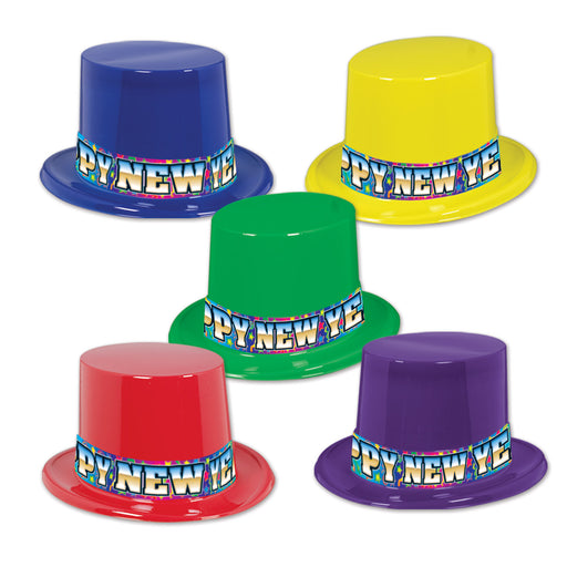 Rainbow Blast Toppers by Beistle for New Years Plastic