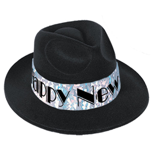 Swingin' Silver Fedora by Beistle for New Years Velour