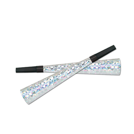 Swingin' Silver Horns – 9" by Beistle for New Years Foil Horns