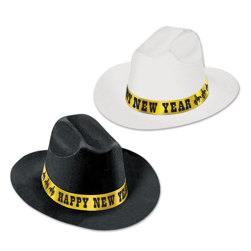 Western Nights Cowboy Hats by Beistle for New Years Velour