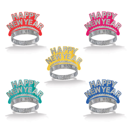 Happy New Year Tiaras by Beistle for New Years Foil