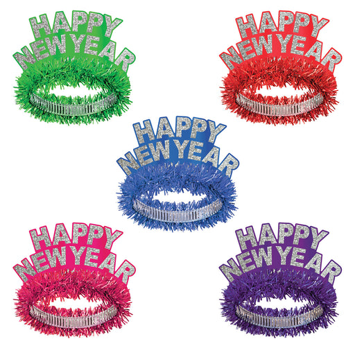 HNY Regal Tiaras by Beistle for New Years Fringed