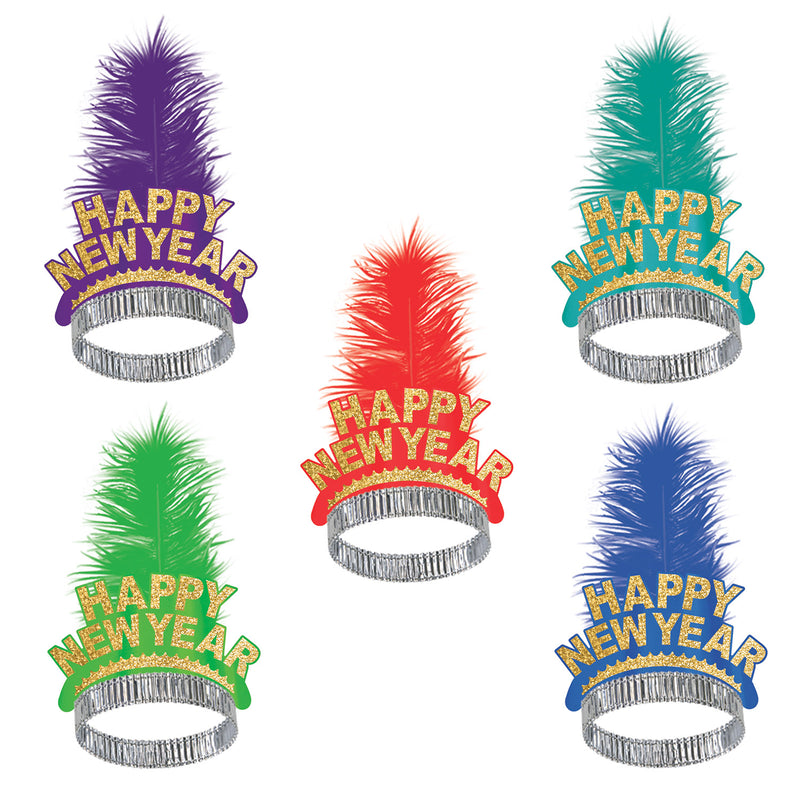 Gold Coast Tiaras by Beistle for New Years Plumed