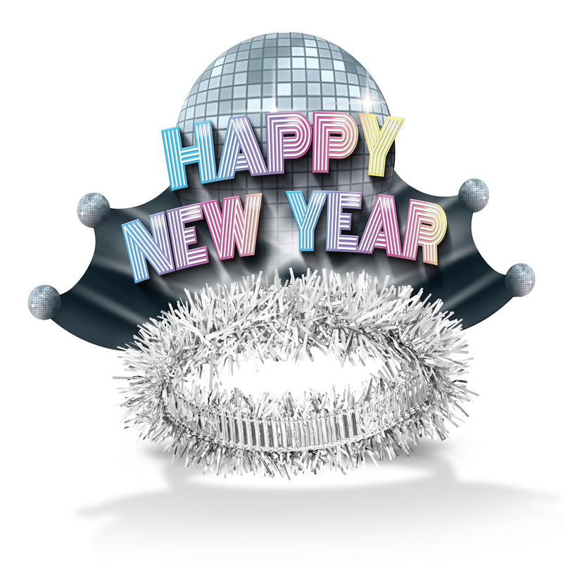 Disco Fever Tiara by Beistle for New Years Fringed