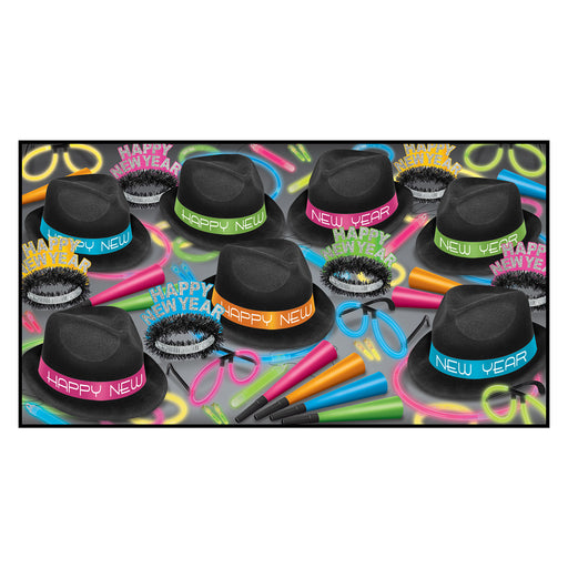 Neon Glow Chairman Asst for 50 by Beistle for New Years 50 Person Assortments