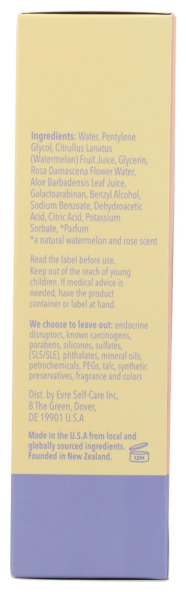 EVRE: Wake Me Up Watermelon and Rose Hydrating Mist, 3.4 fo