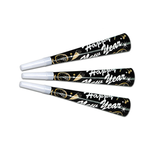 New Year Tymes Horns – 9" by Beistle for New Years Paper Horns