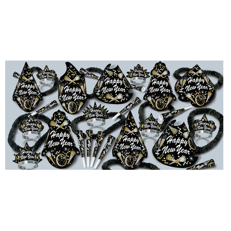 New Year Tymes Asst for 50 by Beistle for New Years 50 Person Assortments